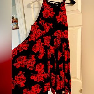 Torrid beautiful black and red dress